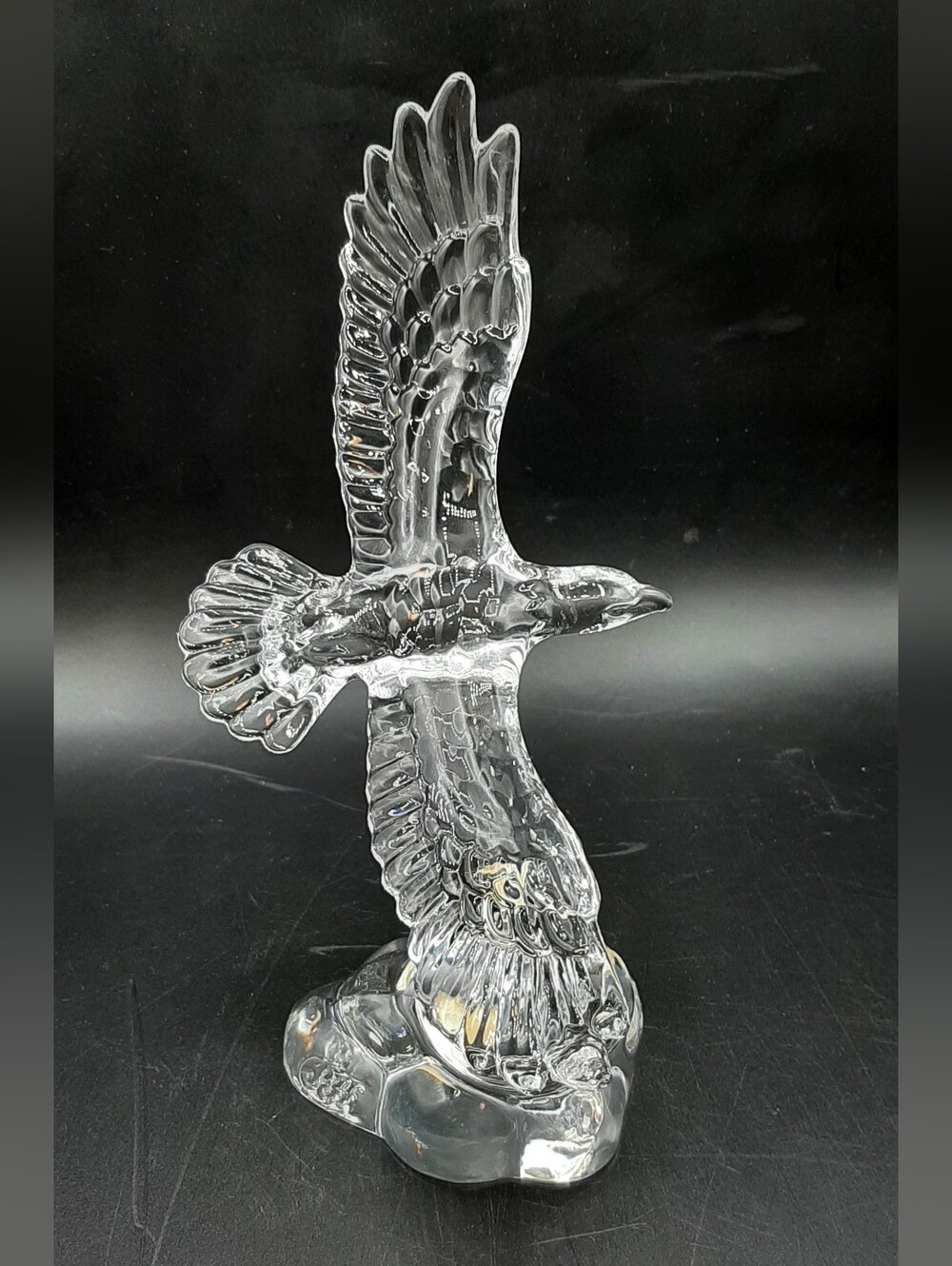 Vintage Princess House Wonders Of The Wild Lead Crystal Soaring Eagle 7 In Tall
